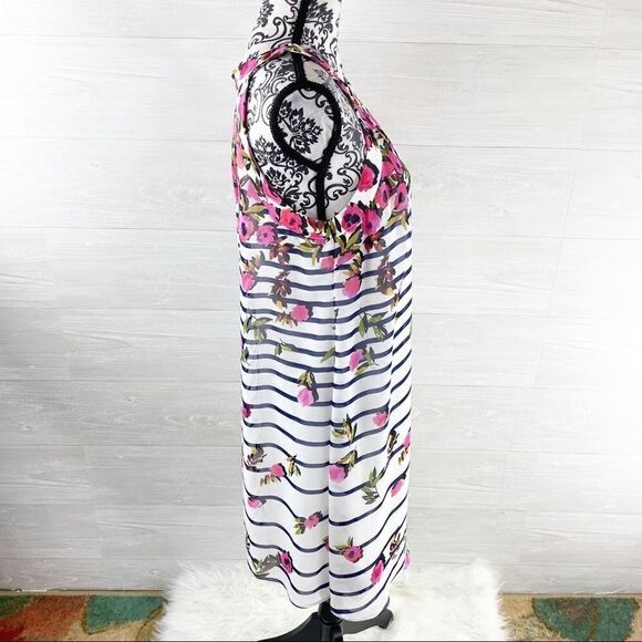 Betsey Johnson Striped Floral Halter Sheath Dress - Picture 3 of 7